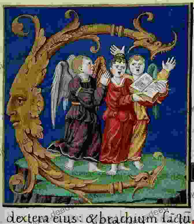 A Depiction Of An Angel Singing From A Medieval Manuscript Angel Song: Medieval English Music In History