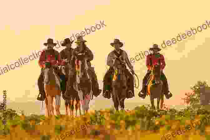 A Group Of Cowboys Riding Through A Rugged Landscape On Horseback Hangin Day: A Texas Frontier Adventure (Trouble In Texas 1)