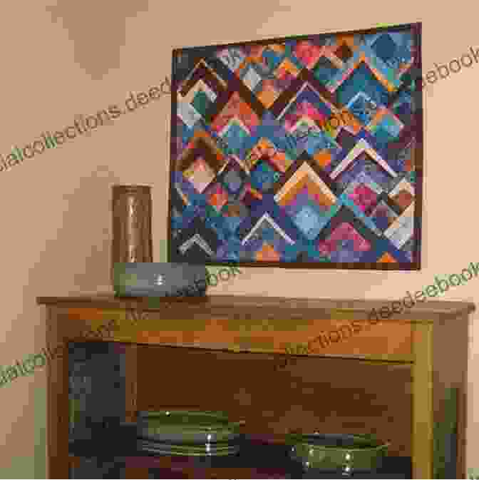 A Large Crazy Quilt Hanging On A Wall, Creating A Stunning Visual Display. The Art Of Crazy Quilting