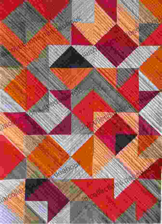 A Modern Interpretation Of Crazy Quilting, Featuring Bold Geometric Shapes And Unconventional Fabrics. The Art Of Crazy Quilting
