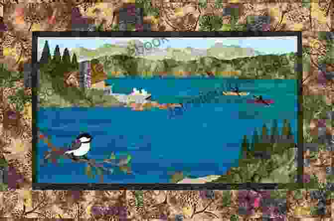 A Quilt Block With A Lake Scene. Patchwork Picnic: Simple To Piece Blocks That Celebrate The Outdoors