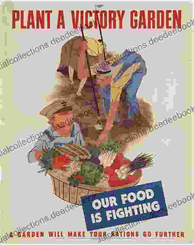 A World War II Victory Garden Poster Featuring A Woman Tending To Her Vegetable Plot. The Victory Garden Lee Kochenderfer