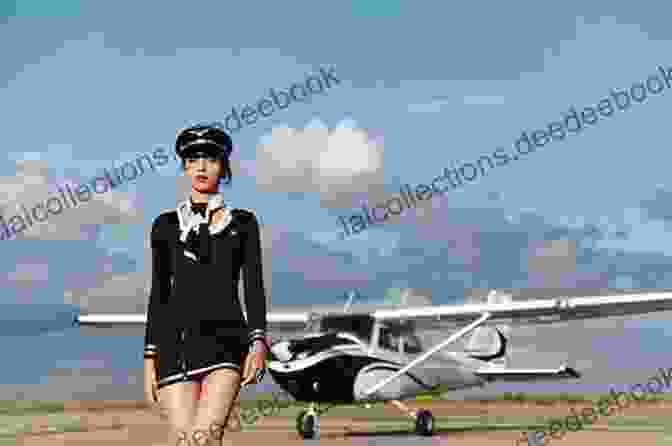 A Young Elizabeth Clark Posing In Front Of An Airplane CANTERO FLYERS Elizabeth A Clark