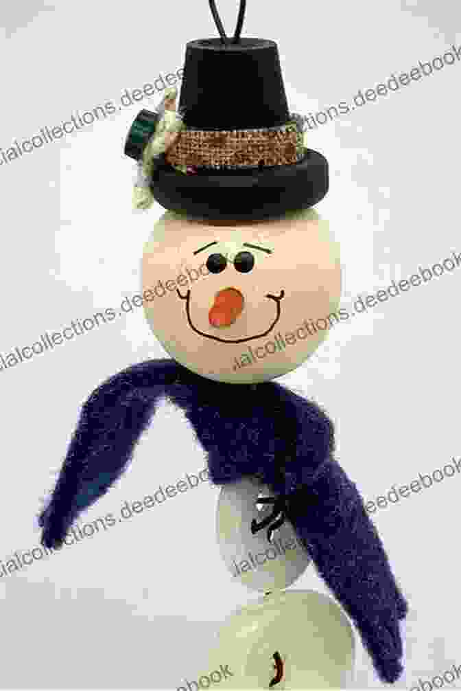 Button Snowman Ornament With A Festive Hat And Scarf Button Crafts Halloween Christmas Special