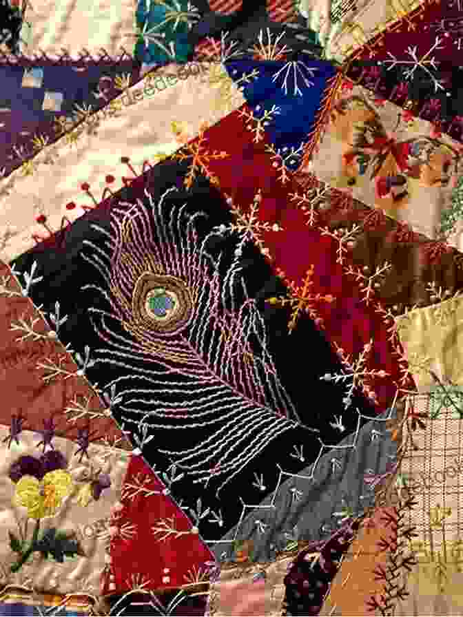 Close Up Of Crazy Quilting With Intricate Stitch Combinations Stitch Combinations: A Crazy Quilting Tutorial