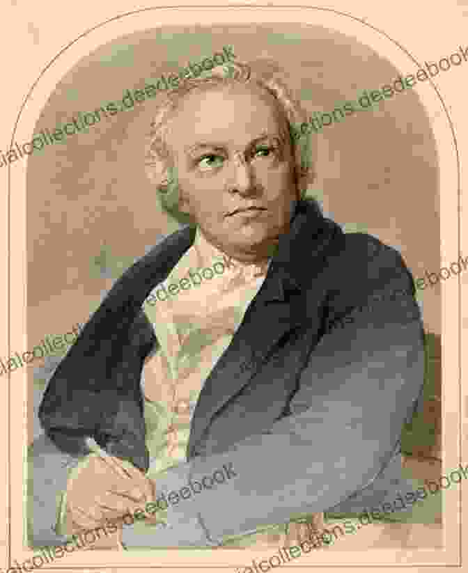 Portrait Of William Blake, A Man With Long, Flowing Hair, Beard, And Intense Eyes, Holding A Pen And Paper Poems Of William Blake William Blake