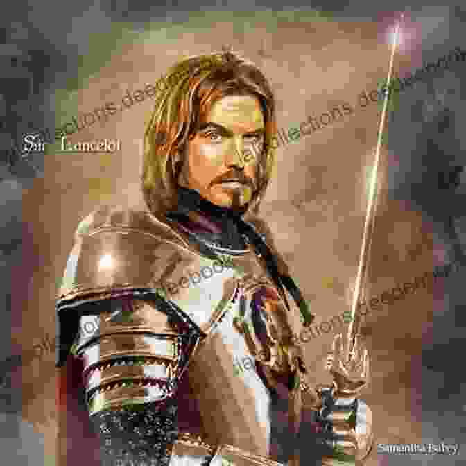 Sir Launcelot In Full Armor, A Sword In His Hand And A Noble Countenance. The Story Of Sir Launcelot And His Companions